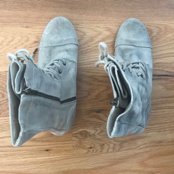 RARE FIND cream All Saints combat boots - Picture 5 of 10